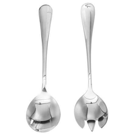 

2PCS Heavy Duty Stainless Steel Salad Fork and Spoon Serving Set for Party Home Restaurant