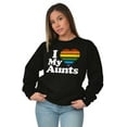 thumbnail image 4 of I Love My Aunts LGBTQ Gay Pride Sweatshirt for Men or Women Brisco Brands L, 4 of 6