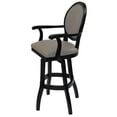thumbnail image 2 of Home Square 30" Swivel Solid Wood Bar Stool in Beige Leatherette - Set of 3, 2 of 4