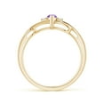 thumbnail image 2 of ANGARA Natural Criss-Cross Marquise Amethyst Solitaire Ring with Diamonds in 14K Yellow Gold for Women (Size-6x3mm) | February Birthstone, Anniversary, Jewelry Gift for Women | Natural Amethyst Ring, 2 of 9