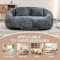 thumbnail image 3 of Villeston High-Back Bean Bag Sofa for Adults and Children, Indoor/Outdoor, Soft Casual,Gray, 3 of 6