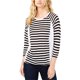 thumbnail image 1 of Michael Kors Blusa de rayas para mujer, negro, extragrande Michael Kors Pull-over, 1 of 1