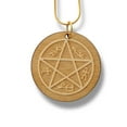 thumbnail image 4 of Necklace - Demon Trap - Snake and Cable Link chains - Birch Wood, 4 of 11