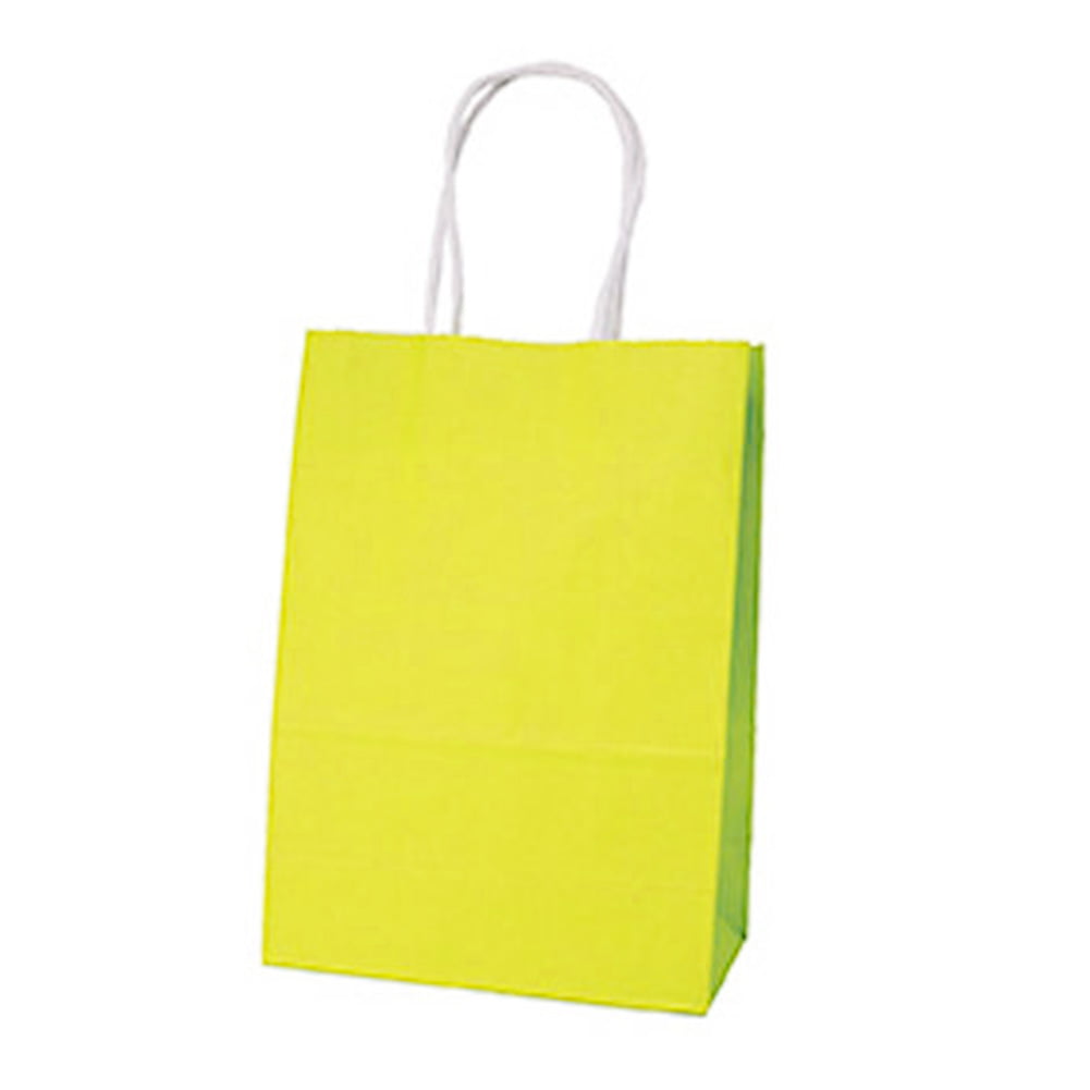 1pc Kraft Paper Bag Reusable Party Gift Packaging Bag Shopping Tote Bag White 