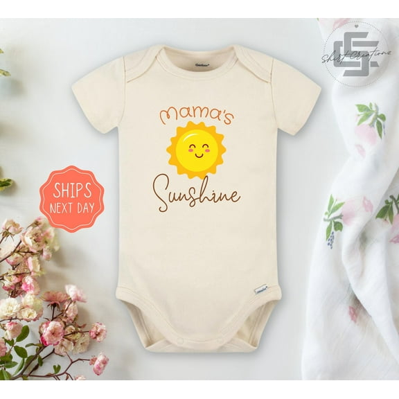 Mama'S Sunshine Onesie, Sunshine Onesie, Baby Body Suit. New Born Baby Gift. Cute and Cool Baby Bodysuit, BABY BODYSUIT LAT 4424