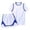 Blue, variant on Gaexia Girls Training Sports Teamwear Outfit Set For Casual Summer Play Breathable Blend Wicking Elastic Waistband Shorts Pockets Comfort