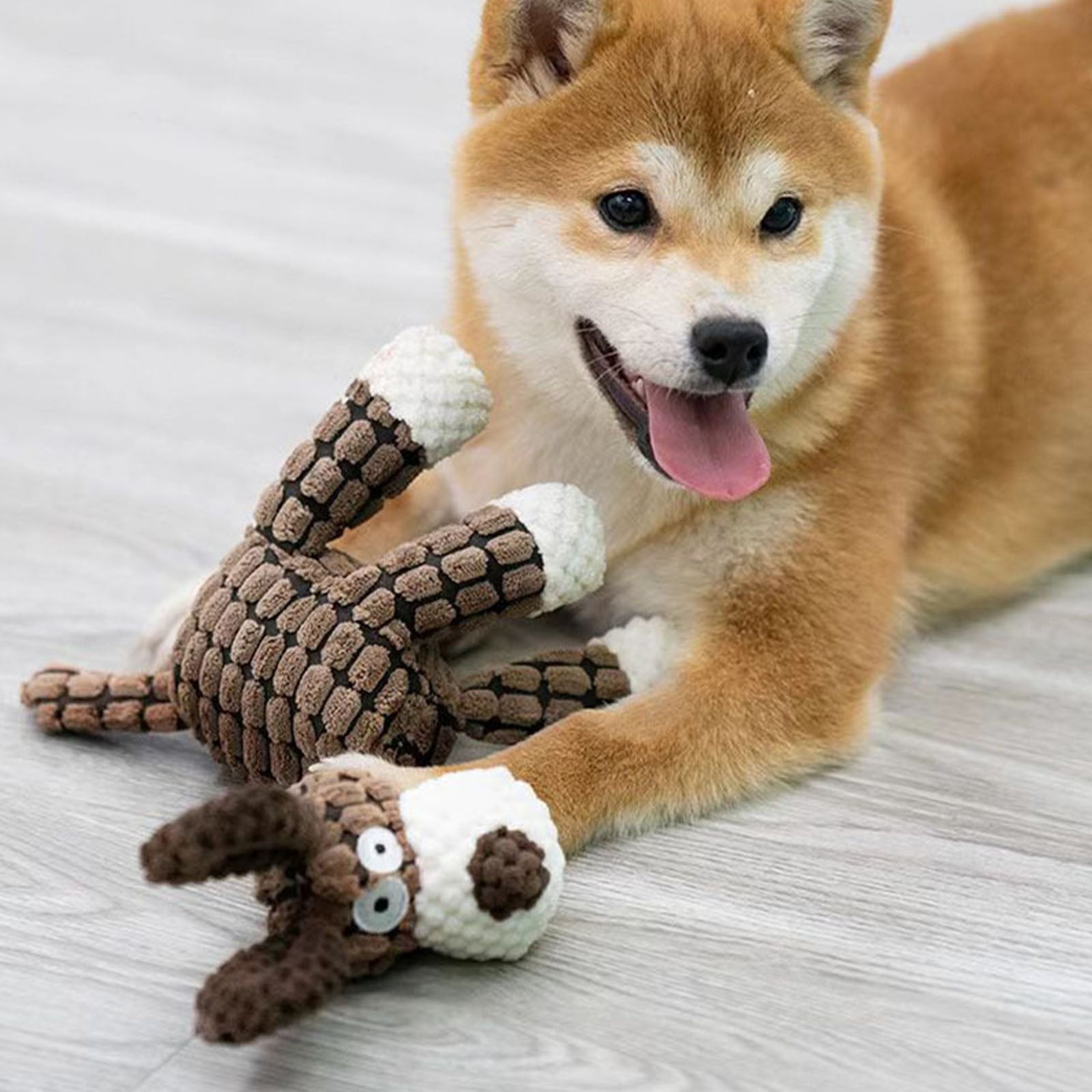 Plush Dog Toys for Aggressive Chewers 3 Pack, Dog Toy Stuffed Animal Set, Durable Stuffed Dog Toy for Puppies & Anxiety Comfort（ABC)