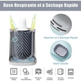thumbnail image 4 of Blue1 Escobilla de baño de silicona gris, escobilla de baño colgante para baño y accesorios adhesivos para montaje en pared, 4 of 5