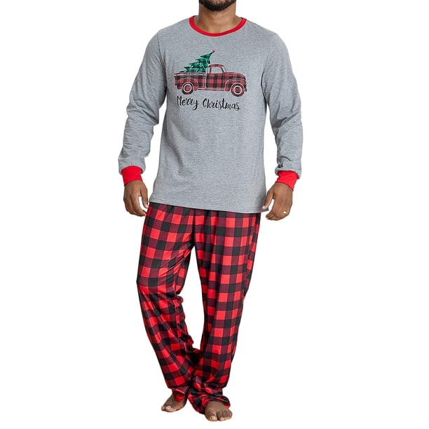Minnieouse Pelele con estampado de coche de Navidad, monos de cuello redondo, pijamas de manga larga para niños y niñas para vacaciones Pijama Papá - 2XL Minnieouse AP003982-04