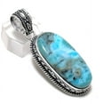 thumbnail image 2 of Natural Republic Larimar Gemstone 925 Steling Silver Jewelry Pendant 2.21", 2 of 2