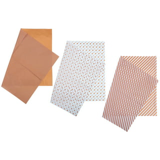 Abaodam 100 Sheets Flower Wrapping Material Rose Gold Wrapping Paper  Christmas Window Decorative Film Rose Gold Christmas Wrapping Paper Floral