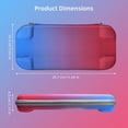 thumbnail image 4 of Étui de Transport pour Switch 2, Coque Rigide Résistante à l'Eau avec 10 Fentes pour Cartes de Jeu (Rouge Bleu), 4 of 9