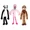 Full Set - All 3 Toys, variant on Large Extra Long Legs Over Sized 27 inch Plush Animal Dog Toy Multiple Squeakers (Black Panda)