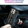 thumbnail image 4 of Decase Phone Shell for Motorola Moto Edge+ 2023,Heavy Duty Armor Dual Layer Protective Rugged Shockproof Cover Case With 360° Rotatable Metal Ring Kickstand Magnetic Car Mount, Black, 4 of 7