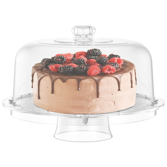 Cake Stands with Domed Lid Practical Cake Serving Platter Clear Multipurpose Snack Fruits Server Tray for Your Party Usage