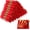 50 Pack Red+Gold, variant on 50 Pack Pre Rolled Gold Plastic Silverware Set,Fancy Wrapped Plastic Cutlery Set with Napkin Include 50 Forks,50 Spoons,50 Knives and 50 Black Napkins for Party, Wedding,Christmas