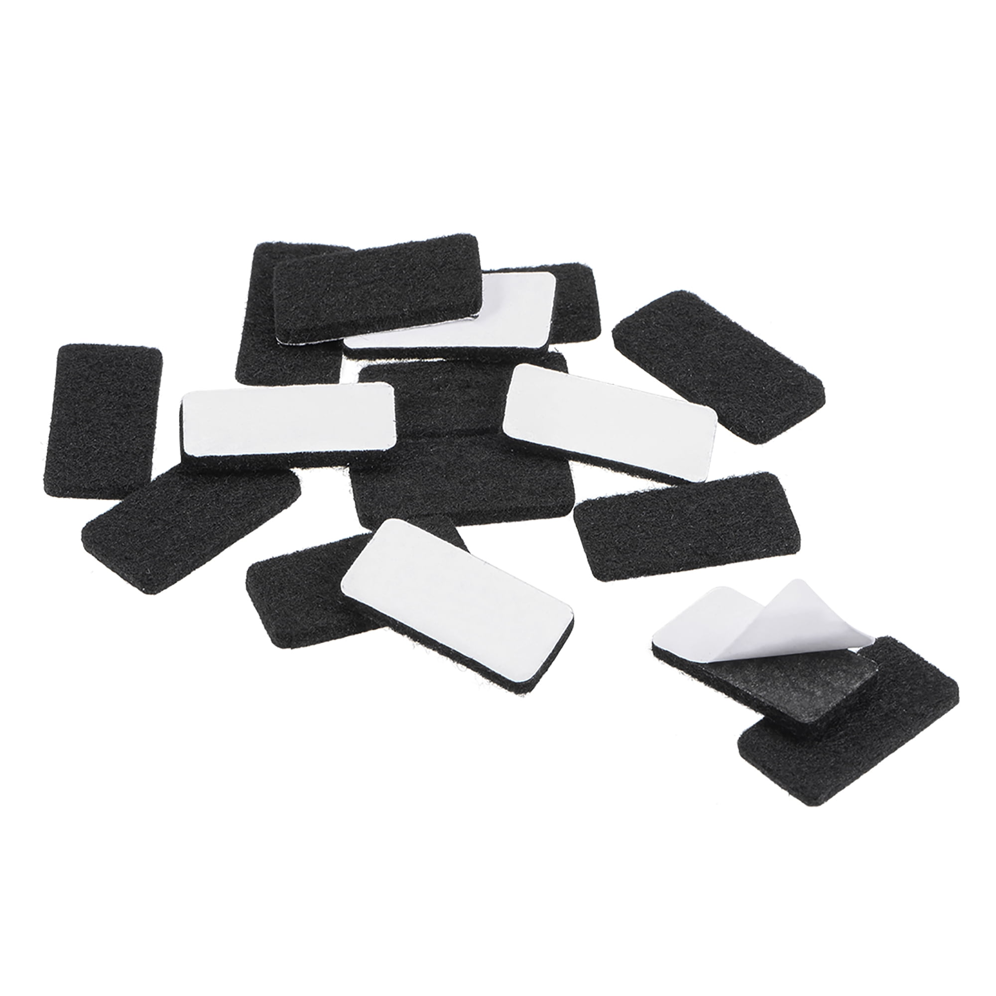 Furniture Pads, 30mm x 15mm Adhesive Felt Pads 3mm Thick Black 48Pcs
