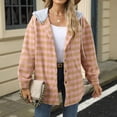 thumbnail image 4 of LOVZFMLL Vestes pour Femmes Décontractées Unies à Col Rond avec Poche, Ourlet Fendu, T-shirt Ample, Haut, Manteau, 4 of 7