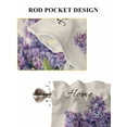 thumbnail image 6 of Purple Lavender Living Room Curtains 2 Panel, Spring Floral Daisy Butterfly Leaves Beige Cafe Window Treatment, Extra Long Farmhouse Bedroom Bathroom Kitchen Curtains Drapes 104"x72", 6 of 6