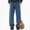 115#Dark Blue, variant on Ftwytp Straight Leg Denim Pants for Men Plus Size Fashion Solid Color Oversized Street Fashion Jeans Loose Fit Vintage Distressed Denim Trousers