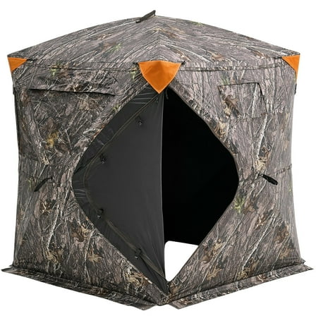 ZOPan Hunting Blind 270° See Through Ground Blind One-Way Mesh for 2-3 Person