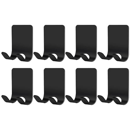 

Shaver Rack 304 Stainless Steel Plug Hook Bathroom Razor Storage Bracket Double-sided Adhesive Paste Clothes Hooks-8Pcs
