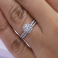 thumbnail image 4 of 1 1/10 Carat Round Shape IGI Certified Lab Grown Diamond Halo Bridal Set Engagement Ring For Women In 10K Solid Rose Gold Jewelry (1.10 Cttw)- 8, 4 of 9