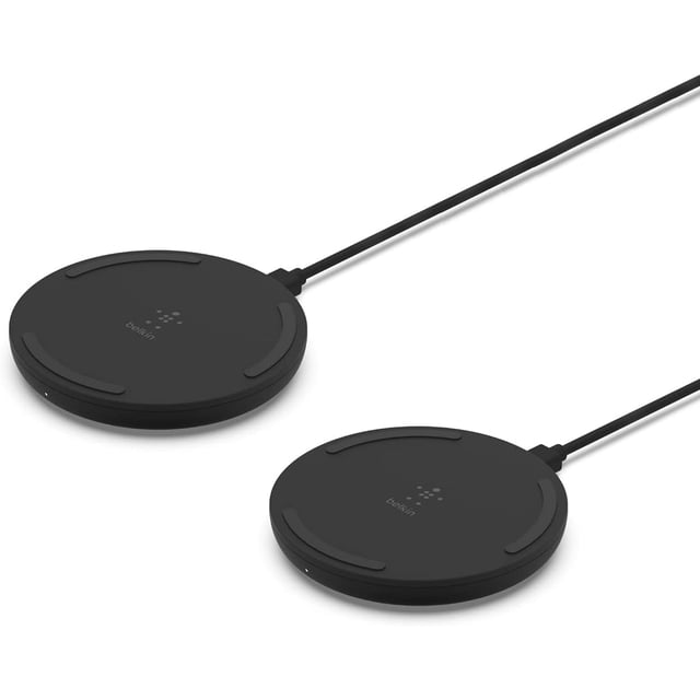 Base de carga inalámbrica Belkin de 10 W (paquete de 2) para iPhone, color negro