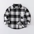 thumbnail image 5 of EnJoCho Boys Girls Flannel Plaid Shirt Kids Lightweight Long Sleeve Button Down Shirt Jacket Casual Outfit Spring Clothes, 5 of 8