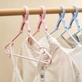 thumbnail image 2 of Set of 5 Windproof Clothes Hangers Heavy Duty Plastic Drying Racks Compact Sturdy Organizer for Clothes, 2 of 6