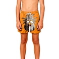 thumbnail image 6 of ATOGUTA Boys Swim Shorts Kids Swimwear Bathing Suits Quick Dry Beach Board Shorts Size 5T-14, Orange, 6 of 6