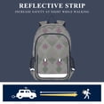 thumbnail image 5 of FORMRS Unisex School Backpack 17" Student Travel Bag with Laptop Compartment, Pastel Green Geometric, 5 of 7