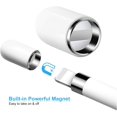 thumbnail image 3 of Magnetic Replacement Caps for Apple Pencil 1st Generation (2 Pack) - with a Extra Silicone Cable Adapter Tether Stylus Protective Cover Caps for iPad Pencil(White), 3 of 7