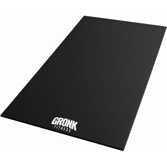 Gronk Fitness Equipment Mat | Perfect for Treadmills & Exercise Bikes | High-Density Floor Protector for Home Gym Equipment | Non-Slip, Sweat-Resistant & Noise Reducing | 4'x3'