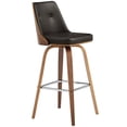 thumbnail image 2 of Home Square 26" Counter Stool in Brown Faux Leather and Walnut Wood - Set of 2, 2 of 9