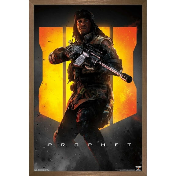 Call of Duty: Black Ops 4 - Prophet Key Art Wall Poster, 14.725" x 22.375", Framed