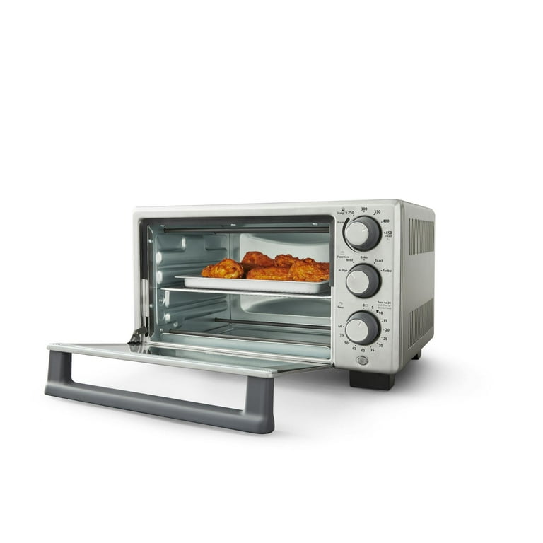Oster Compact Countertop Oven with Air Fryer Stainless Steel