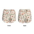 thumbnail image 3 of Yiaed Forest Mushrooms Insects Print Women's Running Shorts with Liner 3 Zipper Pockets Elastic Workout Athletic Gym Yoga Shorts-XX-Large, 3 of 7