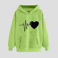thumbnail image 2 of yoeyez Oversized Sweatshirt for Women Love Heart Print Hooded Sweatshirts Teen Girls Long Sleeve Hoodies Casual Loose Pullover Tops With Pockets My Orders Placed, 2 of 3