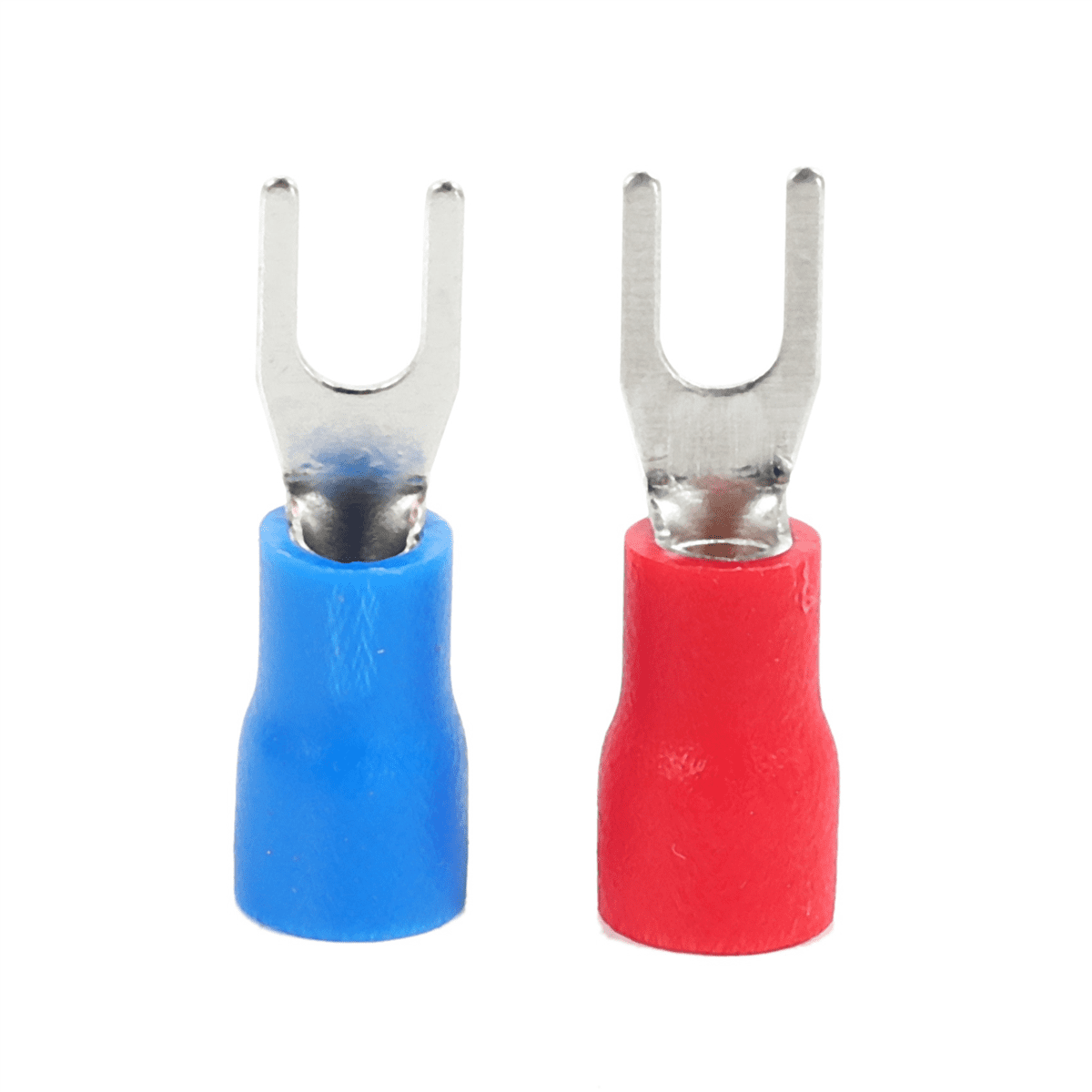 1200Pcs 16-14 AWG Red Blue Wire Connector Insulated Fork Terminal 4,1200 x fork Spade terminal(Red and blue each 600)
