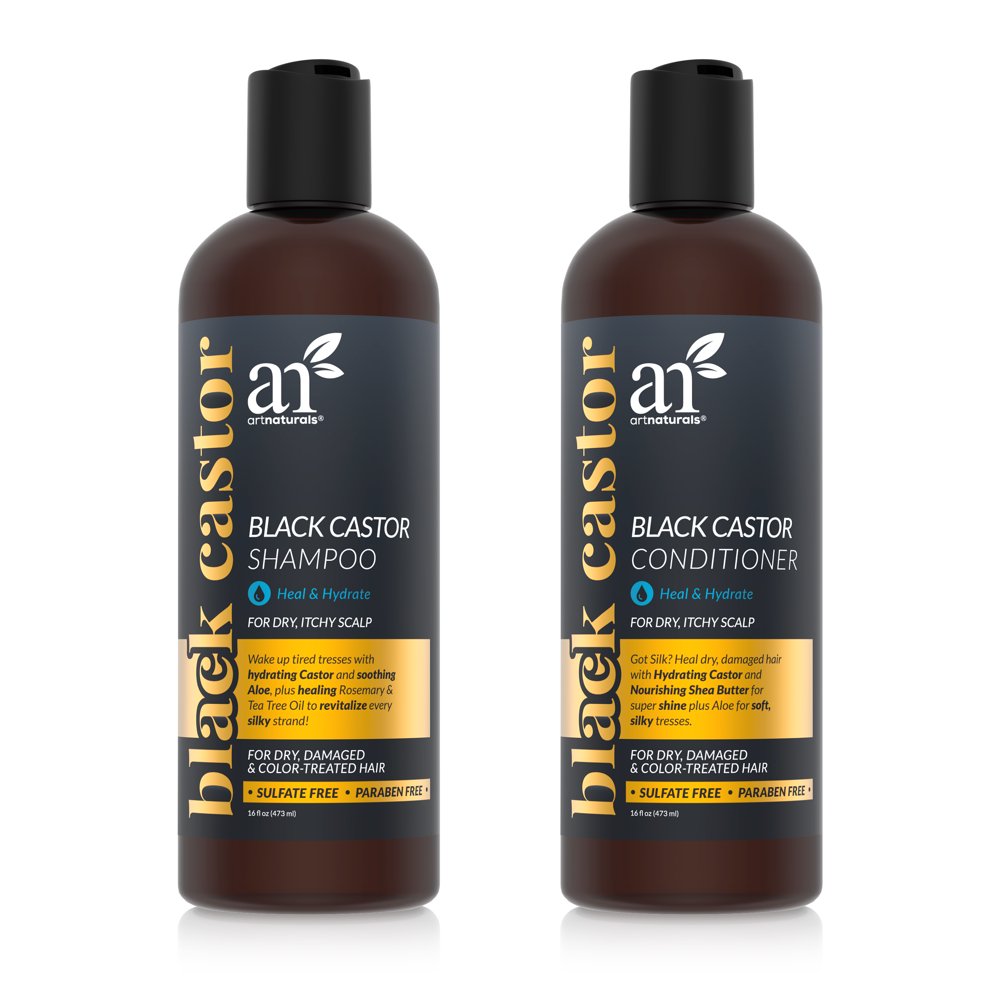 Artnaturals Black Castor Oil Shampoo and Conditioner Gift Set to