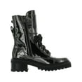 thumbnail image 2 of DKNY Womens Bart Faux Leather Lugged Sole Combat & Lace-up Boots, 2 of 3