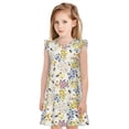 thumbnail image 1 of Balery Wildflower Honeybee Camisón de princesa para niñas, pijama de algodón con mangas abullonadas, suave y bonito.-Large, 1 of 6