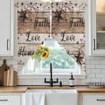 thumbnail image 6 of Rustic Star Brown Swag Valances for Windows, Kitchen Window Curtains Over Sink, Vintage Plants Berry Wooden Grain Window Treatment Curtains for Living Room/Bedroom Curtains 2 Panel Sets 36"x45", 6 of 8