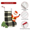 thumbnail image 5 of Flannel Christmas Stocking 17.7×11×7in Soft And Light Touch Good Socks Splicing Design Can Be Used For Hanging Olive Houndstooth Buffalo Plaid Tartan Check Scotland_3, 5 of 8
