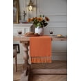 thumbnail image 2 of shiyou-Burnt Orange Table Runners 60 Inches Long, Burlap Linen Style Rustic Farmhouse Fall Table Runner, Boho Woven Dining Table Runner, 13x60 Inches, Harvest Pumpkin, 2 of 4