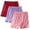 Pink, variant on Women Shorts with Pockets on the Side Denim Shorts Women High Waisted 3PC Summer Color Elastic Waist Leisure Thin Shorts Home Pants Sports Outerwear