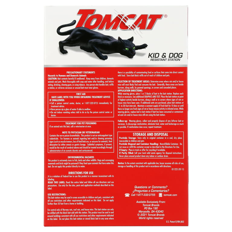 Tomcat Rat and Mouse Killer Child and Dog Resistant, Refillable