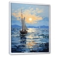 thumbnail image 2 of Designart "Reflecting on Sailing Boats V" Coastal Boat Floater Framed Canvas Art Print, 2 of 7