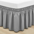 thumbnail image 1 of MesaSe Ruffled Grey King Size Bed Skirt  Dust Ruffle for King Bed with 15” Drop  Soft and Solid Microfiber  Classic Style  California King  Silver Gray Bedskirts, 1 of 8